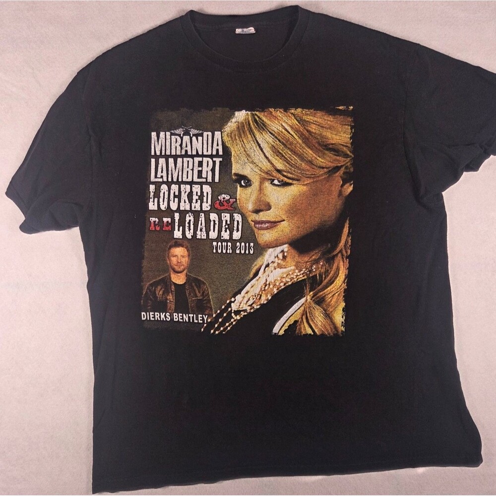 Delta Music T-Shirt Locked & Reloaded Tour 2013 Mens XL Black Short sleeves